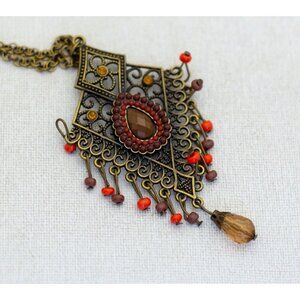24 inch, Vintage Victorian Stylized Royal Necklace - J1